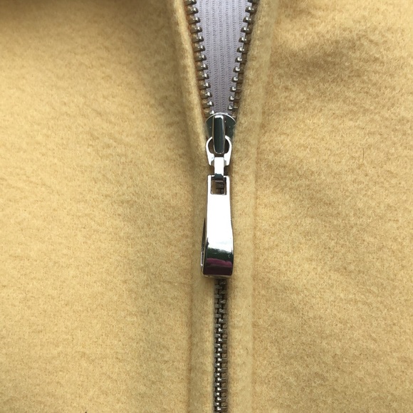 Louben Yellow Front Zip Pea Coat size 10 - Picture 3 of 11